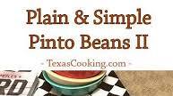 Plain and Simple Pinto Beans II Plain and Simple Pinto Beans II