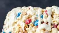 Patriotic Popcorn Cake Patriotic Popcorn Cake