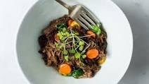 Braised Korean Beef Skillet with Bok Choy, Zucchini, and Carrots Braised Korean Beef Skillet with Bok Choy, Zucchini, and Carrots
