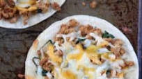 Turkey and Spinach Oven Baked Tostadas Turkey and Spinach Oven Baked Tostadas