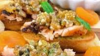 Grilled Salmon With Apricot Bruschetta Recipe Grilled Salmon With Apricot Bruschetta Recipe