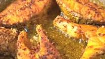 Sea Bass Fish in spicy and aromatic curry. Bass fish recipe. Indian style curry recipe. Sea Bass Fish in spicy and aromatic curry. Bass fish recipe. Indian style curry recipe.