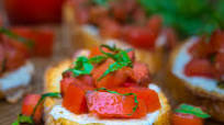 Tomato, Mozzarella, and Basil Bruschetta Tomato, Mozzarella, and Basil Bruschetta
