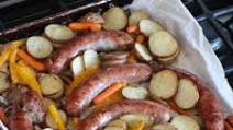 Sheet Pan Bratwurst, Potatoes and Veggies Sheet Pan Bratwurst, Potatoes and Veggies