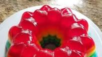 Rainbow jello shot cake Rainbow jello shot cake