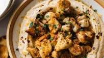 Spicy Roasted Cauliflower Over Hummus Spicy Roasted Cauliflower Over Hummus