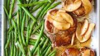 Baked Apple Pork Chops and Green Beans Baked Apple Pork Chops and Green Beans