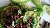 Grilled Green Tomato Tostadas with Black Beans, Avocado + Cilantro Grilled Green Tomato Tostadas with Black Beans, Avocado + Cilantro