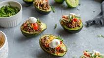 Keto Taco Stuffed Avocados Keto Taco Stuffed Avocados