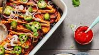 Plantain Black Bean Enchilada Bake Plantain Black Bean Enchilada Bake