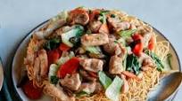 Crispy Pan-Fried Noodles with Chicken and Vegetables (Gai See Liang Mein Wong) Crispy Pan-Fried Noodles with Chicken and Vegetables (Gai See Liang Mein Wong)