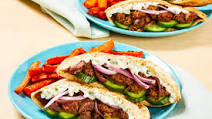Spicy Mediterranean Beef Pitas Spicy Mediterranean Beef Pitas