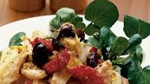 Crushed potatoes with sizzled chicken Crushed potatoes with sizzled chicken
