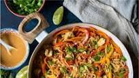 Brown Rice Noodles With Spicy Peanut Sauce Brown Rice Noodles With Spicy Peanut Sauce