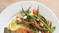 Crispy Chicken with Greek Green Bean Salad Crispy Chicken with Greek Green Bean Salad