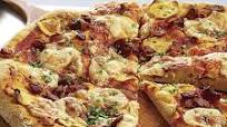Sicilian-Style Pizza with Sweet Potatoes, Bacon, Provolone and Chives Sicilian-Style Pizza with Sweet Potatoes, Bacon, Provolone and Chives