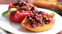 Pimientos Rojos Rellenos con Picadillo Cubano Pimientos Rojos Rellenos con Picadillo Cubano