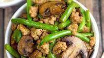 Pork with Caramelized Mushrooms & Green Beans Pork with Caramelized Mushrooms & Green Beans
