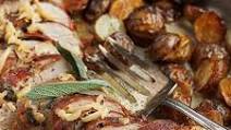 Prosciutto-Wrapped Pork Tenderloin and Potatoes Prosciutto-Wrapped Pork Tenderloin and Potatoes