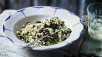 Pearl barley with spinach and pork mince Pearl barley with spinach and pork mince
