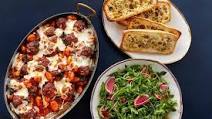 Cheesy Beef & Pork Sausage Meatball Bake with Gnocchi & Spinach Cheesy Beef & Pork Sausage Meatball Bake with Gnocchi & Spinach