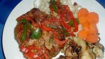 Pork Steaks with Peppers Pork Steaks with Peppers