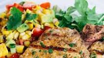 Grilled Pork Chops with Corn Salad Grilled Pork Chops with Corn Salad