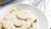 Middle Eastern Kufta Baked with Potatoes and Tahini Sauce Middle Eastern Kufta Baked with Potatoes and Tahini Sauce