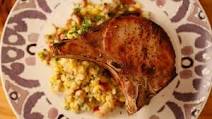 Pork Chops with Herb Creamed Corn Pork Chops with Herb Creamed Corn