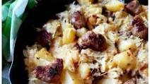 Bratwurst, Potatoes and Sauerkraut Skillet Meal Recipe Bratwurst, Potatoes and Sauerkraut Skillet Meal Recipe
