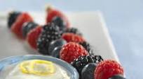 Mixed Berry Kebabs with Lemon-Ginger Yogurt Dip Mixed Berry Kebabs with Lemon-Ginger Yogurt Dip