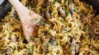 One Pot Ground Beef Mushroom Stroganoff One Pot Ground Beef Mushroom Stroganoff