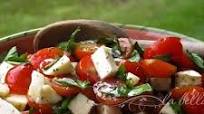 Roz's Caprese Salad with Grape Tomatoes, Mozzarella & Basil Roz's Caprese Salad with Grape Tomatoes, Mozzarella & Basil