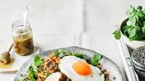 Pork Belly, Lentils, Pea Shoots & Eggs Pork Belly, Lentils, Pea Shoots & Eggs