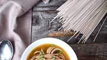 Light Asian-style Soup with Buckwheat Noodles and Salmon Light Asian-style Soup with Buckwheat Noodles and Salmon