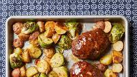 Mini Meat Loaves with Brussels Sprouts and Potatoes Mini Meat Loaves with Brussels Sprouts and Potatoes