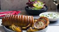 Stuffed lamb saddle with tzatziki Stuffed lamb saddle with tzatziki