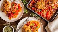 Sheet Pan Chicken Thighs with Peppers and Onions Sheet Pan Chicken Thighs with Peppers and Onions