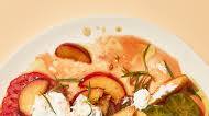 Peaches and Tomatoes With Burrata and Hot Sauce Peaches and Tomatoes With Burrata and Hot Sauce