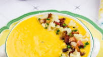 Cauliflower and Sweet Potato Soup with Roasted Garlic Cauliflower and Sweet Potato Soup with Roasted Garlic