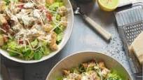 Caesar Salad with Easy Homemade Dressing, Chicken and Crispy Bacon Caesar Salad with Easy Homemade Dressing, Chicken and Crispy Bacon