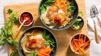 Chicken adobo vermicelli bowls Chicken adobo vermicelli bowls