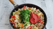 Stew with Minced Meat, Eggplant, Potatoes and Zucchini Stew with Minced Meat, Eggplant, Potatoes and Zucchini