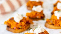 SAVORY SWEET POTATO BRUSCHETTA SAVORY SWEET POTATO BRUSCHETTA
