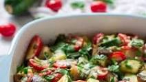 Tomato Eggplant Zucchini Bake with Garlic and Parmesan Tomato Eggplant Zucchini Bake with Garlic and Parmesan