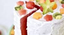 Watermelon Cake with Coconut Whipped Cream Watermelon Cake with Coconut Whipped Cream