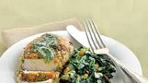 Pesto-Crusted Pork Chops with Sweet-and-Sour Collards Pesto-Crusted Pork Chops with Sweet-and-Sour Collards