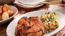Pork Chops and Bacon Caramelized Onion Jam With Alfredo Potatoes Pork Chops and Bacon Caramelized Onion Jam With Alfredo Potatoes