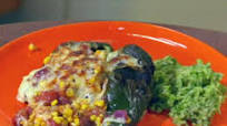 Charred Chili Relleno with Green Rice Charred Chili Relleno with Green Rice
