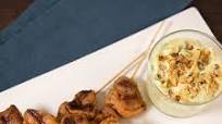 Chicken Skewers with Walnut Raita Chicken Skewers with Walnut Raita